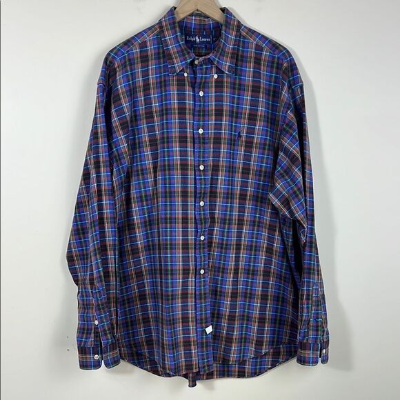 Ralph Lauren Men's Cotton Button Down Plaid Classic Size XXL - Picture 2 of 7